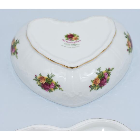 Royal Albert "Old Country Roses" Heart Shaped Trinket Candy Dish - Picture 4 of 8